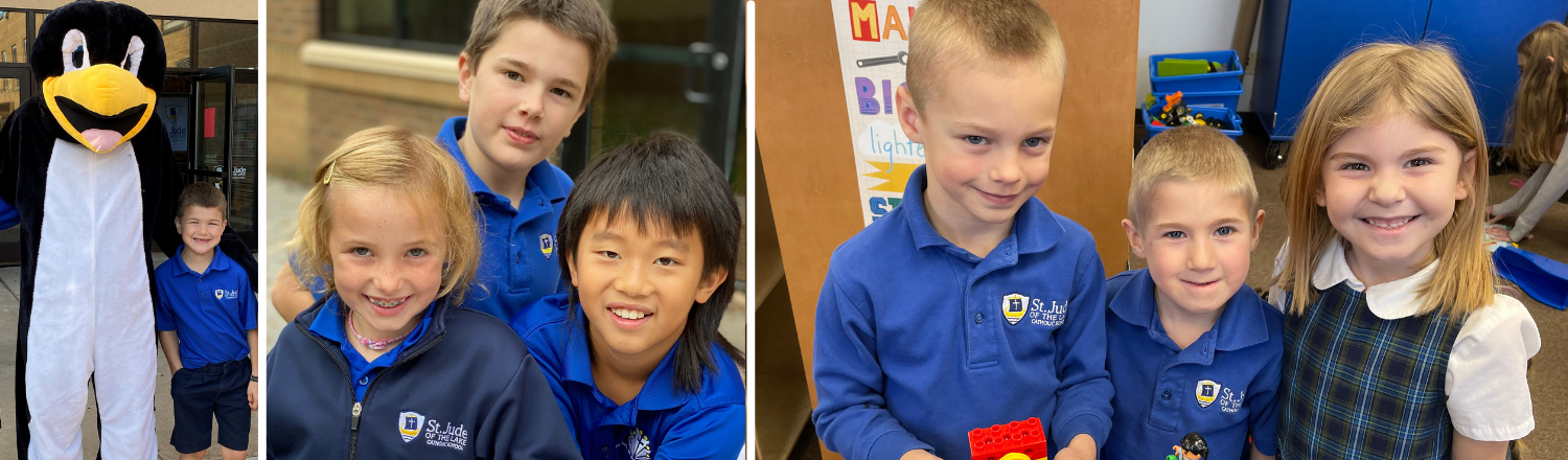 students smile at the top-rated catholic elementary and middle school in mahtomedi