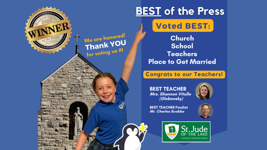 Celebrating Success: Our Church & School Shine in the White Bear Readers'  Choice! - St. Jude of the Lake Catholic School